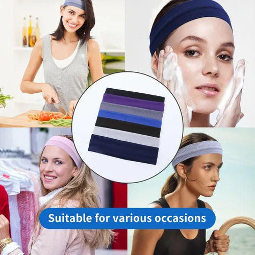 Vista 7 de AQSXO Paquete de 42 bandas elásticas suaves y elásticas para el cabello, diademas de moda para cabello de mujeres y niñas