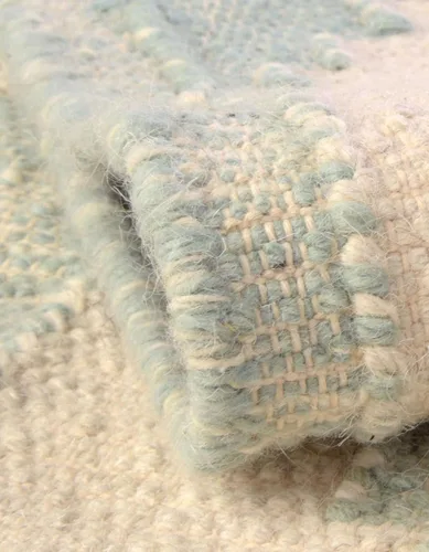 Vista 6 de Unique Loom Mesa Collection - Alfombra Maricopa (2 pies 2 pulgadas x 5 pies 1 pulgada, aguamarina y blanco)