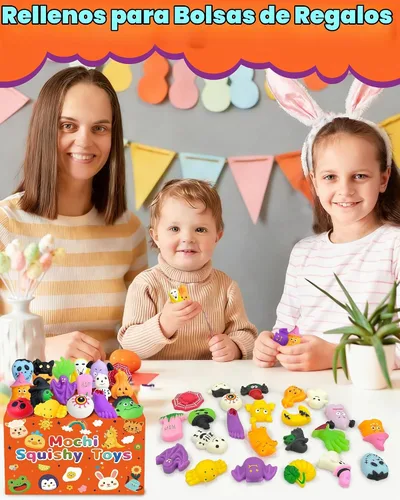 Vista 4 de 30 piezas de juguetes blandos Mochi de Halloween para niños, recuerdos