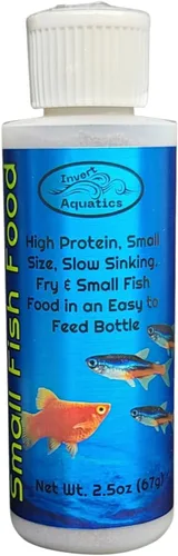 Vista 2 de Alimento para fritos y peces pequeños, botella exprimible fácil de alimentar, alimento en polvo para peces bebés, peces pequeños y otros (2.5 onzas)