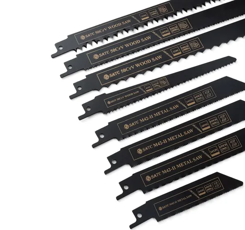 Vista 3 de S SATC Juego de hojas de sierra recíproca, 32 piezas, para metal y madera, hojas de podar, más hojas de sierra de calar