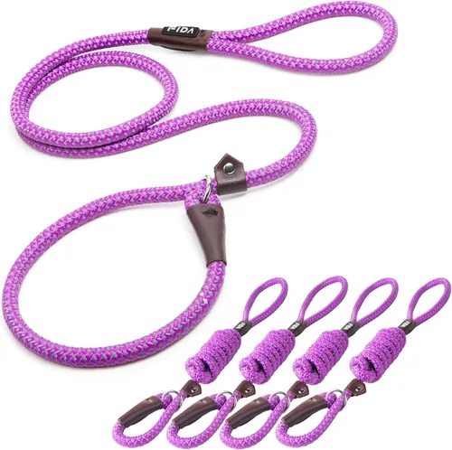 Vista 21 de Fida Paquete de 5 correas antideslizantes duraderas a granel, resistentes de 1/2 pulgadas x 6 pies, cómoda correa antideslizante para perros Verde