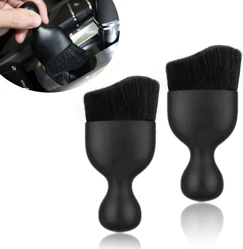 Vista 9 de 1 cepillo de polvo para el interior del automóvil, cepillo de detalles automático sin arañazos, cepillo suave de limpieza interior del automóvil