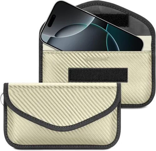 Vista 14 de TICONN Paquete de 2 Bolsas Faraday para Llavero, Protector de Jaula Faraday de 3.25"X4.75", Bloqueo de Señal RFID para Automóvil, Bolsa Antirrobo