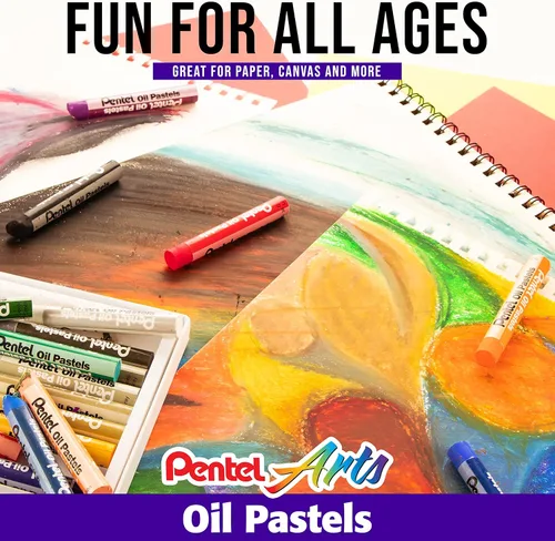 Vista 4 de Pentel PHN50 - Juego de pastel al óleo con estuche de transporte, juego de 45 colores, surtido, 50