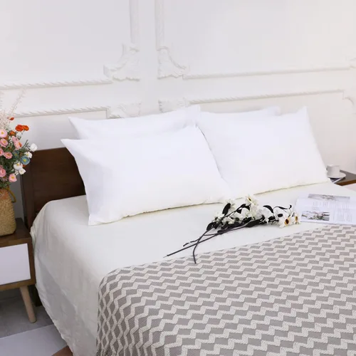 Vista 2 de Protectores de almohada impermeables con cremallera, paquete de 4 fundas de almohada tamaño King, fundas de almohada con cremallera, fundas