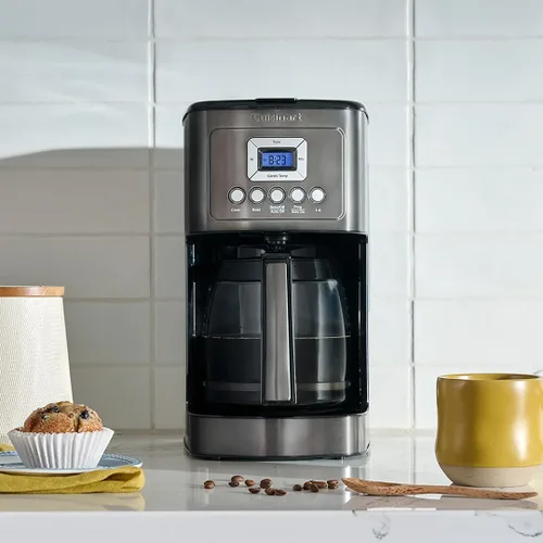 Vista 2 de Cuisinart Cafetera de 14 Tazas, Máquina de Café Programable PerfecTemp con Jarra de Vidrio, Configuración de 1-4 Tazas, Control de Fuerza de Acero