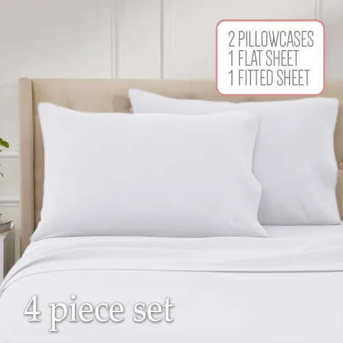 Vista 7 de LalaLOOM - Juego de sábanas suaves de lujo de 4 piezas para cama queen, con bolsillo profundo, microfibra transpirable, resistente a arrugas