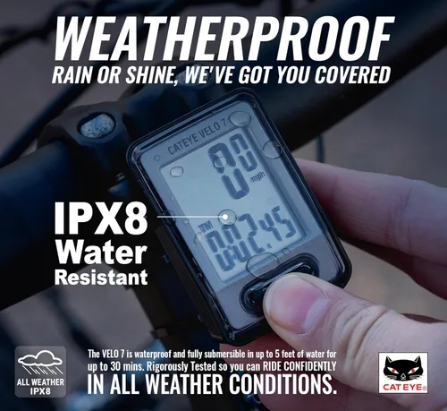 Vista 7 de CATEYE Computadora de bicicleta con cable - Velocímetro y odómetro de nivel básico, perfecto para ciclistas principiantes, arranque y parada