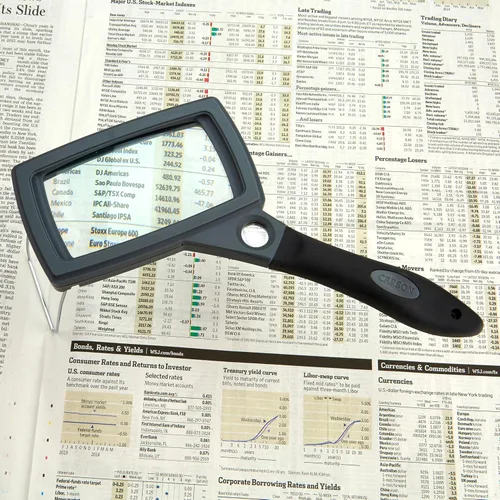 Vista 5 de Carson SureGrip Series 2X Power Glass Lupa con soporte plegable manos libres (SG-16)