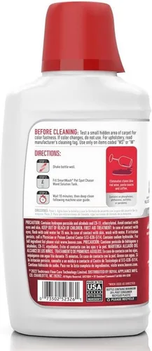 Vista 2 de Hoover Oxy Spot Chaser - Recambio de solución limpiadora para mascotas SmartWash, 32 onzas, fórmula quitamanchas y pretratamiento, solución