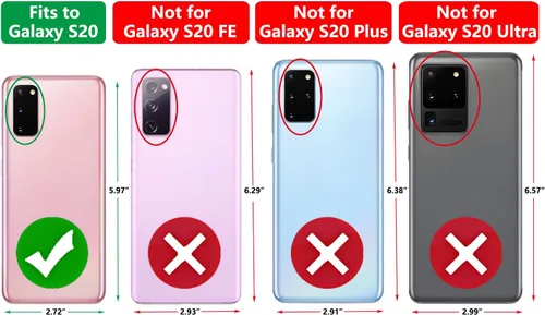 Vista 2 de MODOS LOGICOS Funda para Samsung Galaxy S20, [Cartera Desmontable] [2 en 1] [Almacenamiento de efectivo con cremallera]