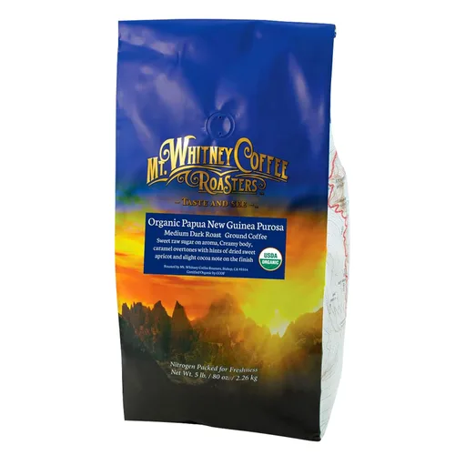 Vista 27 de Mt. Whitney Base Camp Blend - Café de tostado medio oscuro, café bajo en ácido, café molido, 12 onzas (paquete de 1)