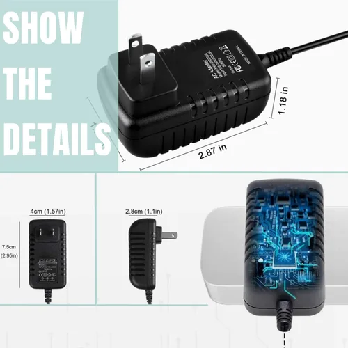 Vista 4 de SLLEA AC Adapter Replacement for Tivoli Audio M3WHT M3PIANO M3TPE Henry Clock AM/FM Radio Power PS