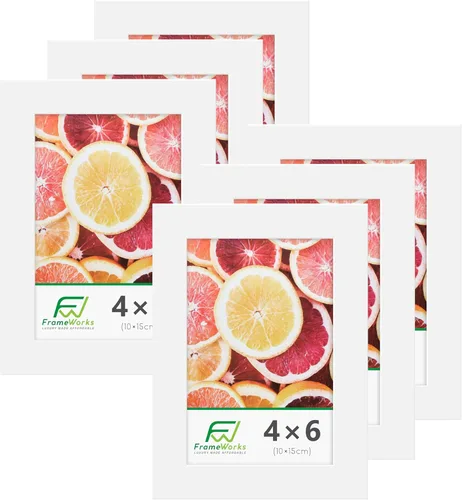 Vista 55 de FrameWorks Marcos de fotos clásicos de madera de 5 x 7 a 4 x 6 con vidrio templado, color negro, paquete de 2