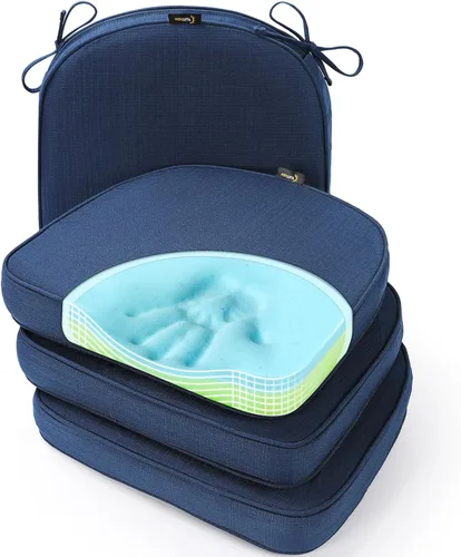 SUNROX Cojín de Silla de Espuma Viscoelástica de Gel con Lazos, Ultra Duradero Resistente al Agua FadeShield Cojín de Asiento de Silla Reversible