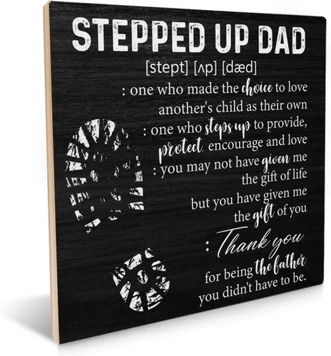 Vista 12 de Letrero de madera rústico con texto en inglés "Dad Gifts to My Dad", letrero de madera con frase "You're the Best Dad" ("You're the Best Dad")