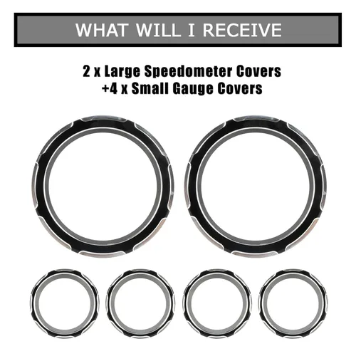 Vista 5 de PSLER Kit de bisel para motocicleta, velocímetro, instrumento, cubierta decorativa, juego de bisel para Touring Ultra Classic Electra Street Road