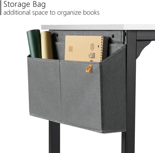 Vista 19 de CubiCubi Escritorio para computadora, escritorio pequeño de oficina en casa de 40 pulgadas, mesa de PC de estilo moderno y simple para el hogar