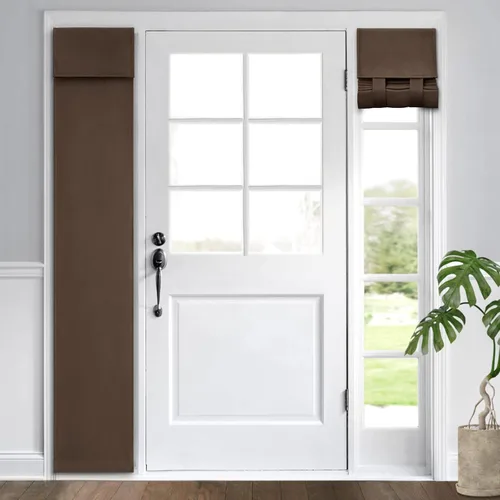 Vista 79 de HOMEIDEAS Cortinas opacas de aula para puerta delantera, cubierta de ventana de puerta de aula, persianas de privacidad con aislamiento térmico