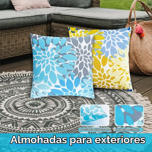 Vista 8 de JMGBird Almohadas impermeables para exteriores de 18 x 18 pulgadas para muebles de patio, cama, sofá y sofá