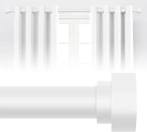 Vista 27 de Paquete de 2 barras de cortina doradas para ventanas de 30 a 42 pulgadas (2.5-3.5 pies), barras de cortina resistentes de 1 pulgada de diámetro