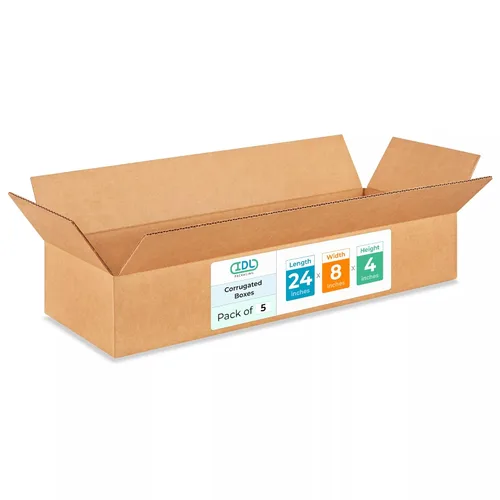 Vista 64 de IDL Packaging Paquete de 5 cajas de envío altas de 8 x 8 x 48 pulgadas, extra resistentes de 200 libras frente a caja regular, cajas de mudanza