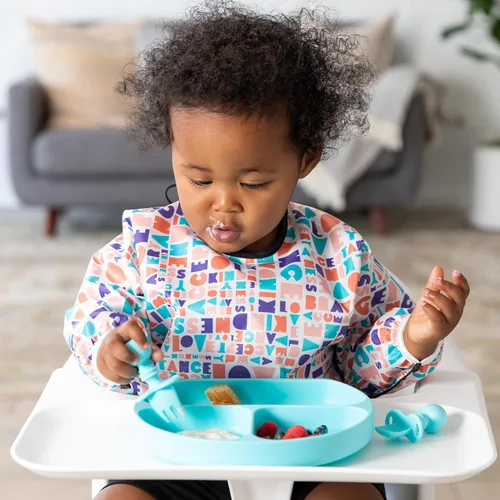 Vista 3 de Bumkins Sleeved Bib for Girl or Boy, Baby and Toddler for 6-24 Mos