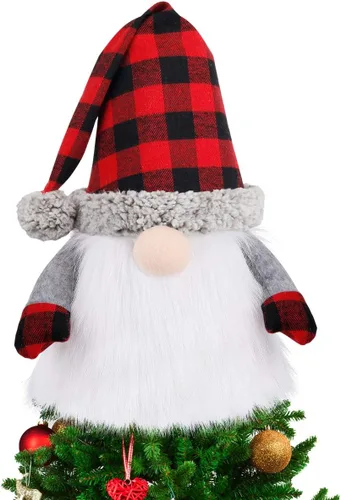 D-FantiX Adorno para árbol de Navidad, 27.5 pulgadas, gran gnomo sueco Tomte, adornos de Navidad, gnomos de Papá Noel, decoraciones de Navidad