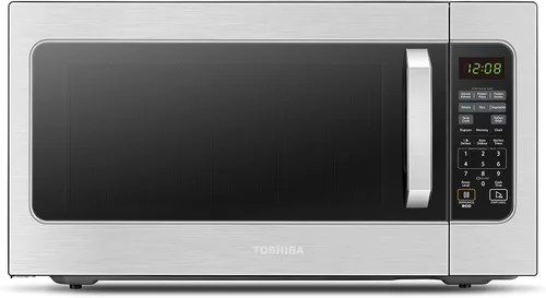 Vista 11 de TOSHIBA ML-EM09PA(BS) - Pequeño horno microondas con 6 menús automáticos, función de silencio y bloqueo para niños, iluminación LED, perfecto