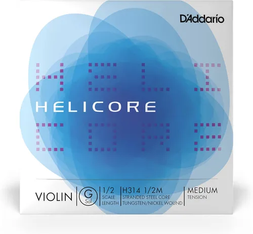 D'Addario Helicore - Cuerda para violín individual, escala 1/2, tensión media