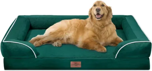 Vista 148 de Comfort Expression Cama ortopédica para perros extra grandes de 45 x 35 pulgadas, cama para mascotas XL de espuma tipo caja de huevos impermeable
