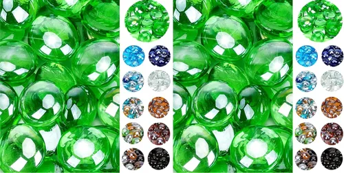 Vista 21 de onlyfire Cuentas de vidrio planas para hoguera de propano, rocas de vidrio reflectantes de 1/2 pulgada, canicas planas de 10 libras para chimenea
