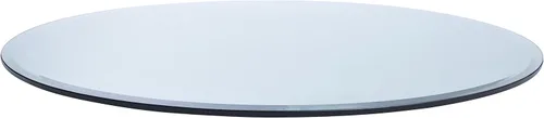 Vista 3 de Spancraft Mesa redonda de vidrio transparente de 35 pulgadas de grosor de 1/2 pulgadas con borde biselado y vidrio templado, parte superior
