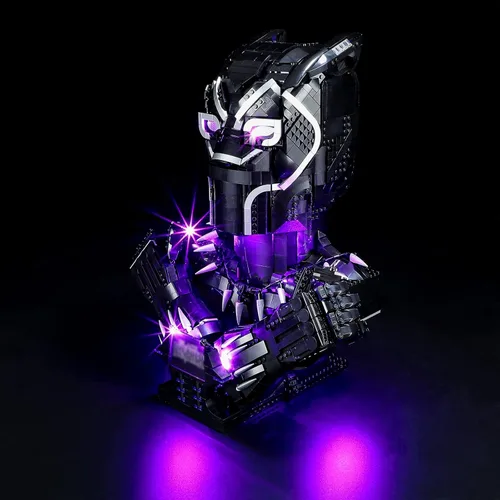 Vista 3 de BRIKSMAX Kit de iluminación LED para LEGO-76215 Black Panther, compatible con el modelo de bloques de construcción de Lego Marvel, no incluye juego