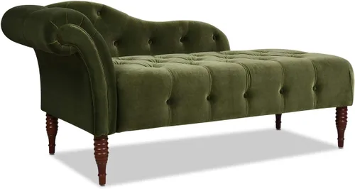 Vista 5 de Jennifer Taylor Samuel - Tumbona copetuda (terciopelo verde oliva)