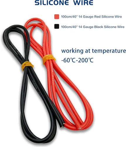 Vista 2 de T-Plug XT60 EC3 Conectores adaptador macho y hembra con tubo termorretráctil y cable de silicona 14AWG para batería RC Lipo Control electrónico