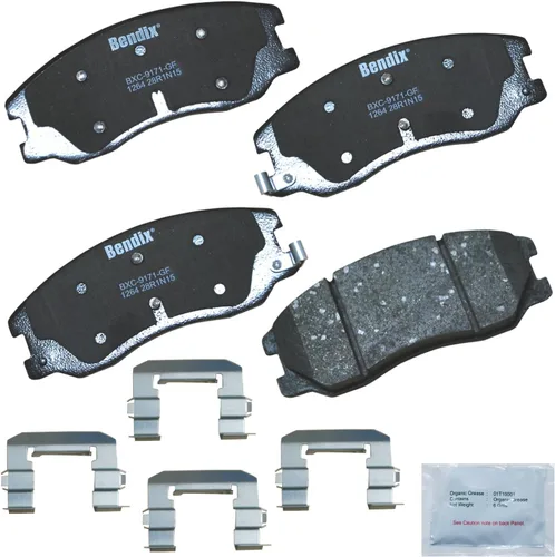 Vista 419 de Pastillas de Freno Delanteras Cerámicas Bendix Priority1 CFC430A para Modelos Selectos INFINITI G35, I30, Nissan 350Z, Altima, Juke, Maxima, Sentra