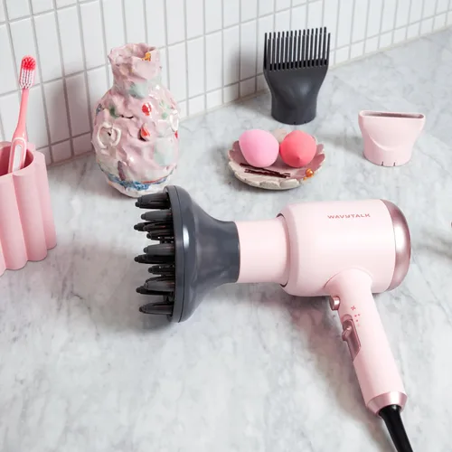 Vista 53 de Wavytalk Secador de pelo, secador de pelo iónico soplado para cabello rizado con difusor, secado rápido de 1875 W con tecnología de cerámica, 3