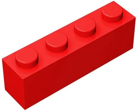 Vista 5 de Ladrillo de construcción clásico de 1 x 4, bloque de ladrillos a granel de 100 piezas, ladrillos de color amarillo albaricoque de 1 x 4, compatible