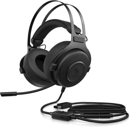 Vista 2 de HP OMEN Blast Headset Auriculares para juegos con micrófono retráctil con cancelación de ruido y sonido envolvente 7.1 Auriculares