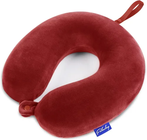 Vista 7 de Fabuday - Almohada de viaje de espuma viscoelástica, almohada para apoyar el cuello y la cabeza para usar en viajes en avión, en el auto, hogar u