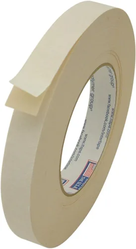 Vista 5 de Intertape 591/BEIG0536 591 Cinta de papel de doble cara con parte trasera plana: 1/2" x 36 yardas, beige