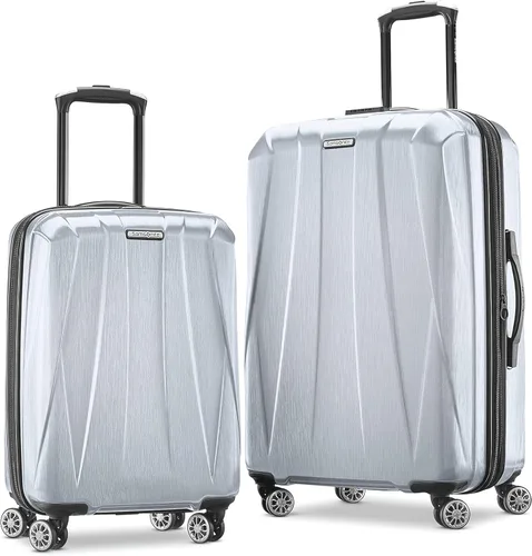 Vista 42 de Samsonite Centric 2 Set de maletas rígidas expandibles con ruedas giratorias dobles, Azul Caribe, Juego de 2 piezas (equipaje de mano/grande)