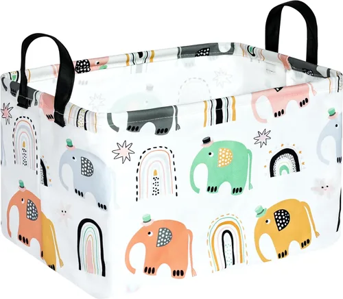 Vista 19 de Cesta Rectangular de Regalo, Cesta de Almacenamiento para Guardería, Cesto de Ropa Sucia, Caja de Almacenamiento y Contenedores para Ropa del Hogar