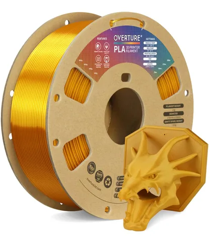 Vista 52 de OVERTURE Filamento PLA 1.75mm, Filamento de impresora 3D enrollado cuidadosamente 1 kg de carrete (2.2 libras), precisión dimensional +/- 0.02 mm