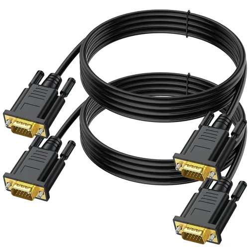 Vista 9 de Cable VGA de 3 pies, paquete de 5 unidades, monitor chapado en oro VGA