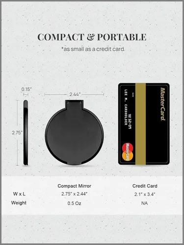 Vista 2 de Espejo compacto a granel, espejo de maquillaje redondo para bolso, juego de 24 (12 colores)