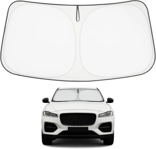 Vista 211 de Proadsy Parasol para parabrisas Rivian R1S 2022-2025 2026 de 4 capas plegable, protector de parasol frontal que bloquea los rayos UV, mantiene