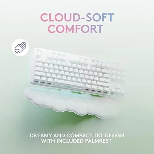 Vista 10 de Teclado Mecánico Inalámbrico para Juegos Logitech G715 con LIGHTSYNC RGB, LIGHTSPEED, Interruptores Lineales (GX Red), y Reposamuñecas para Teclado